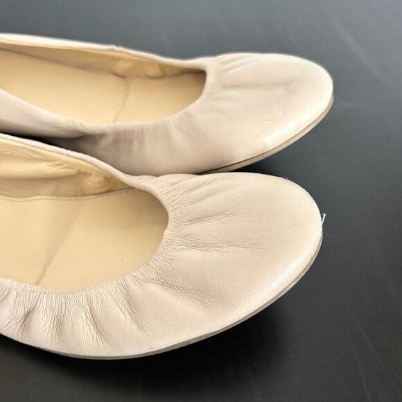 J.Crew Anya Nude Ballet Flat Slip-On Leather Shoes Women’s Size 8.5 - Picture 3 of 10